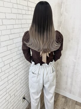 ラッズプラスエイチ(Lads+h) ホワイトベージュ グラデーションカラー