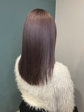 プラス ファースト ヘア(Plus 1st) プラムグレージュ×セミロング