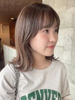 ミルヘアデザイン(mil hair design) ミルクティーベージュダブルカラーインナーカラーケアブリーチ