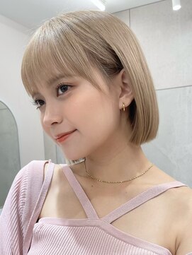 サンド 池袋(sand) イメチェン/ボブ/ショート/ハイトーン/ミルクティベージュ