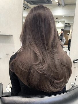 サイン 表参道(SIGN) イヤリングカラーマッシュウルフツヤ髪スタイルブルージュ