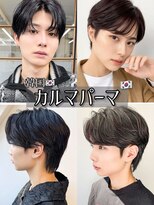 毛流れハンサムショートセンターパートメンズ黒髪爽やか