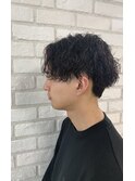 センターパート×ツイストスパイラル