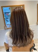 ダブルカラーショートボブインナーカラーハイライトケアブリーチ
