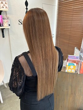 サンタフェ 岐阜島店(Santa'Fe) 明るい白髪染め/白髪ぼかし/ストレート