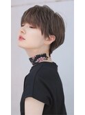 韓国風/透明感カラー/オリーブベージュ/前髪/小顔カット
