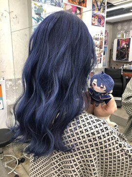 トーキョー オタクヘアー(TOKYO OTAKU HAIR) ▼にじさんじ 春崎エアル ケアブリーチ ダブルカラー ネイビー