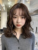 メゾンアクア 表参道(Maison ACQUA)&nbsp;＋ウェーブミディアム似合わせカットミディアムパーマボブパーマ