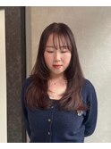 レイヤーカット ハッシュカット 韓国ヘア ピンクブラウン