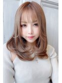 20代30代40代ピンクアッシュ髪質改善カラー艶感ストレート