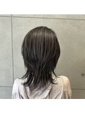 ウルフカット×シルバーハイライト