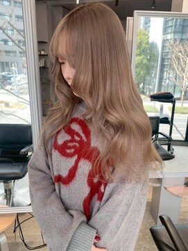 ペレ アネックス 大阪梅田茶屋町店(PELE ANNEX) くびれヘア/アプリコットオレンジ/ハイライトカラー/梅田