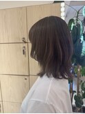 大人ウルフ チョコレートハイライト 愛されミディ