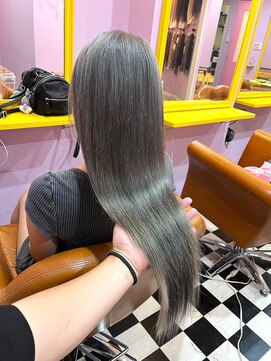 どぅ~す 梅田店 【梅田/レミー】人毛エクステ+カラーインナーカラー+カット