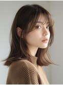 小顔顔まわりカット×こっくりチョコレートブラウン