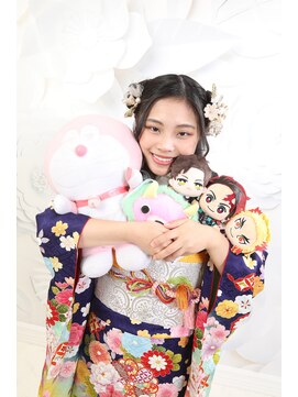 クリーム(Cream) 成人前撮り撮影・松コース　ハーフアップヘア