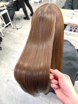 ワンズ リー 上大岡店(One's ly) イメチェンピンクベージュ アンブレラカラー前髪