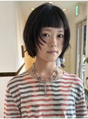 ストレートパーマ縮毛矯正　オン眉ボブレイヤー/