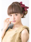 編み込みが可愛い♪サイドアップ
