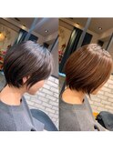 直毛さんオススメ！！【丸みパーマ】美シルエットくびれショート