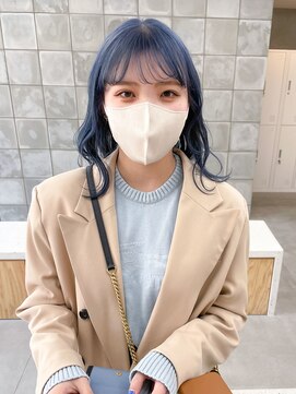 トゥコ(tuco) ヘアカラーブルーシルバーブルー水色ネイビーカラーダブルカラー