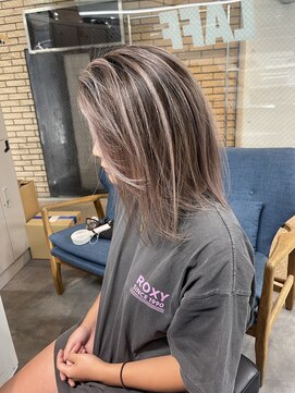 ラフ(LAFF) #バレイヤージュ#グレージュカラー#ボブウルフ#ココアベージュ