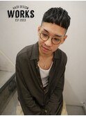 メンズショートヘアカット　ダウンパーマ