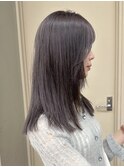 ブリーチなしカラー 透明感グレージュ 赤味消し 冬/momoka