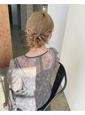 結婚式お呼ばれシニオンアレンジ