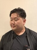 ナチュラルパーマ スキンフェード カット メンズパーマ