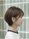 髪質改善縮毛矯正ダブルカラーハイライトショートカット30代40代