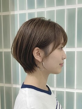 髪質改善縮毛矯正ダブルカラーハイライトショートカット30代40代