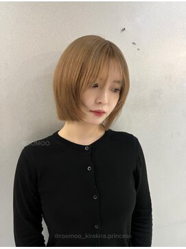 ナループロア ルームー(Nalu pu loa ROOMOO) ハイトーンボブ/オリーブベージュ/ハイトーンカラー