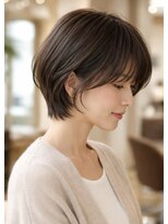 リアン アオヤマ(Liun Aoyama)&nbsp;大人ひし形ショート/アッシュベージュ/30代/40代/50代