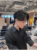 原宿/刈り上げセンターパート/波巻きツイストスパイラル