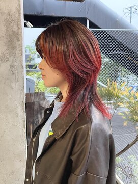 プライベートサロン キッテ(private salon kitte.) チェリーレッド × ウルフレイヤー