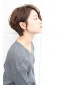 20代30代40代大人可愛いニュアンスショートボブ　襟足すっきり