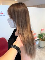 アズールサン 草加西口店(azule-sun)&nbsp;ハイライト　マロンベージュ　ストレートでも決まる透明感カラー