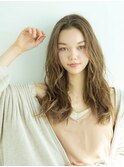 【柴田彩香】小顔セミウェットウェーブオリーブカラーハイライト