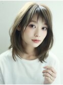20代30代40代 小顔ひし形ミディアムレイヤー リノ吉祥寺