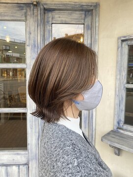 エイミーバイアフロート(amie by afloat) 大人色気バング×くびれレイヤー×シフォンベージュ◎