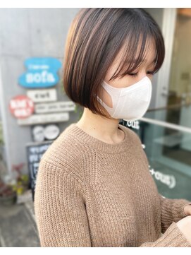 ソファ(sofa) おさまりボブ×サイドバング