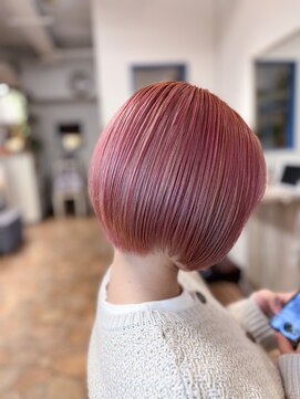 アンジュ ラヴィ(Ange Lavie) ピンクショートボブ　to017