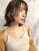 外ハネぱつっとボブ外ハネボブパーマ顔まわりレイヤーボブウルフ
