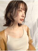 外ハネぱつっとボブ外ハネボブパーマ顔まわりレイヤーボブウルフ