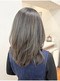 【nex 表参道】白髪ぼかし ハイライト シルバーベージュ 齋藤