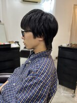 ソイクフ(SOY KUFU)&nbsp;MEN'S HAIRマッシュパーマアッシュブラックウルフ
