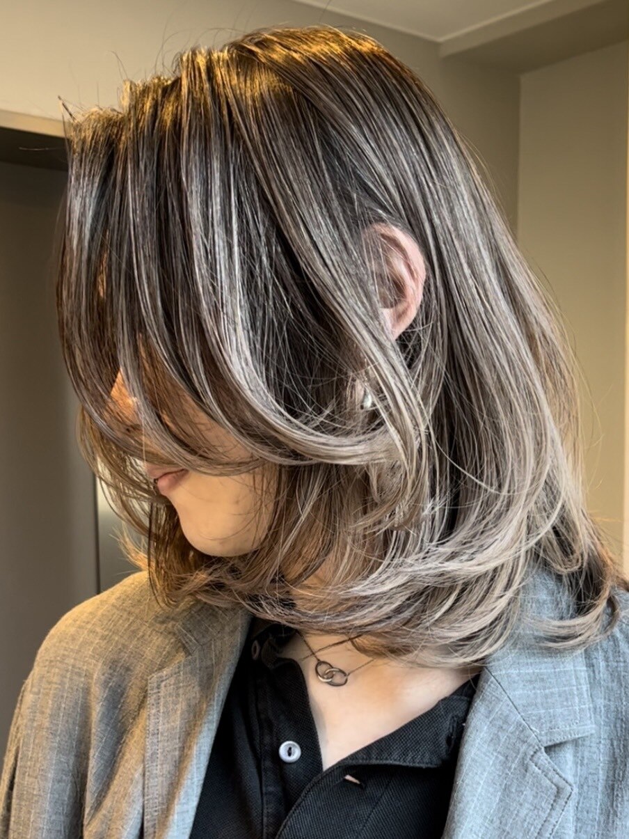 ロングメンズハイライトバレイヤージュ：L198066026｜ネハス