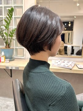 レトン 銀座(leton) 丸みショートボブ/似合わせカット/黒髪/ベリーショート