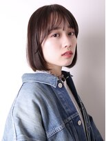 ヨファヘアー 岡本店(YOFA hair) 大人可愛い似合わせ美髪切りっぱなしボブピンクブラウン0303